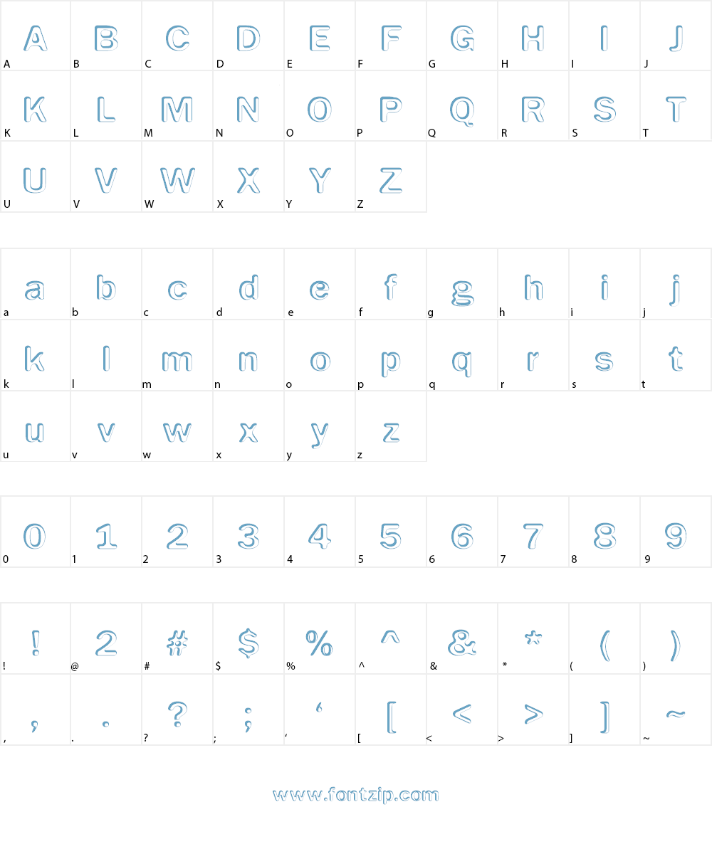 Impressed Metal Font Character